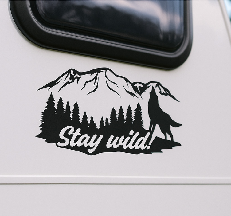 Naljepnica karavana stay wild! - TenStickers