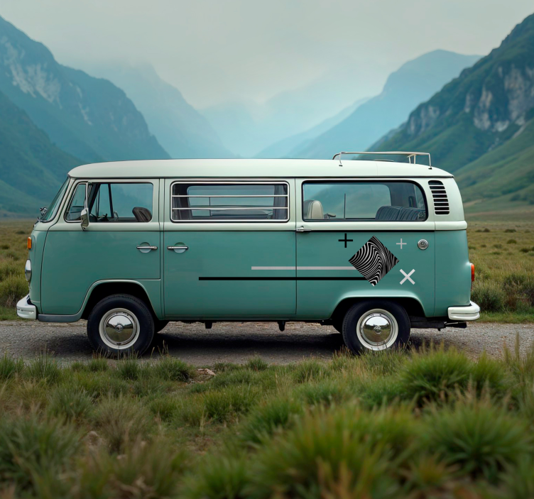 Naljepnica karavana sive pruge - TenStickers