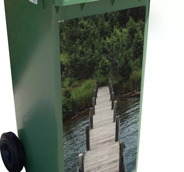 Naljepnica kontejnera slikovita drvena staza - TenStickers