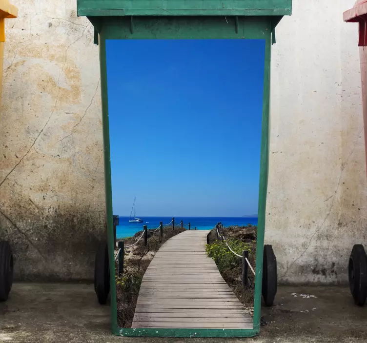 Naljepnica za kontejner za stazu na plaži - TenStickers