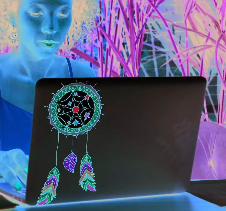 Naljepnica prijenosnika mandala iz snova mandala - TenStickers
