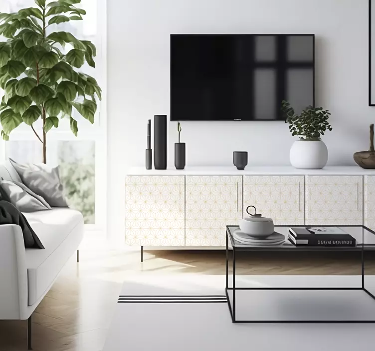 Naljepnice Linije bijele i zlatne linijeBijele i zlatne linije - TenStickers