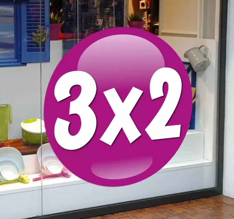 Naljepnica ljubičaste prilagodljive promocije - TenStickers