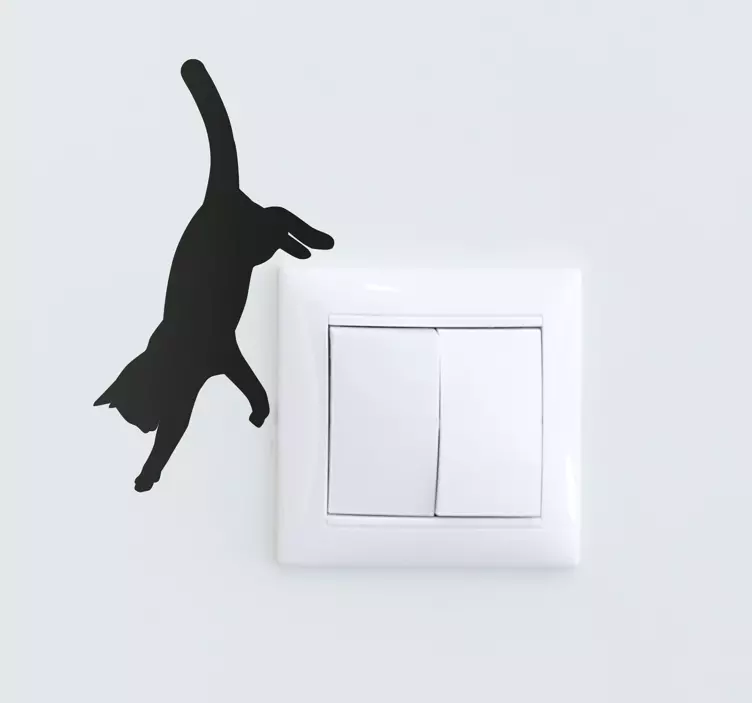 Mačka koja će skočiti mačka naljepnica - TenStickers