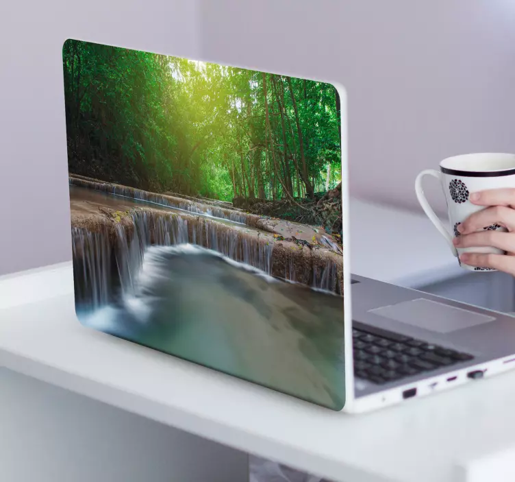 Naljepnica mirnog šumskog prijenosnog računala - TenStickers