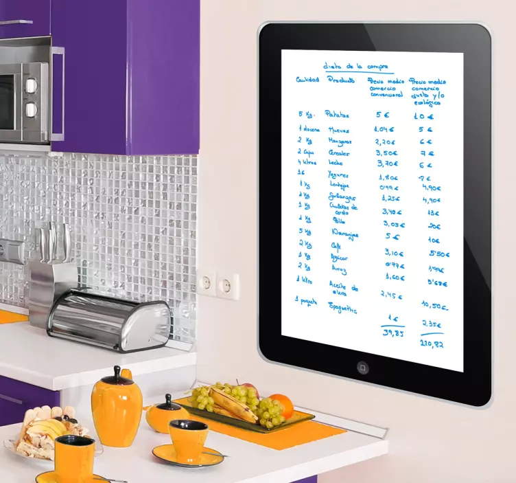Naljepnica na ipadu na ploči s bijele ploče - TenStickers