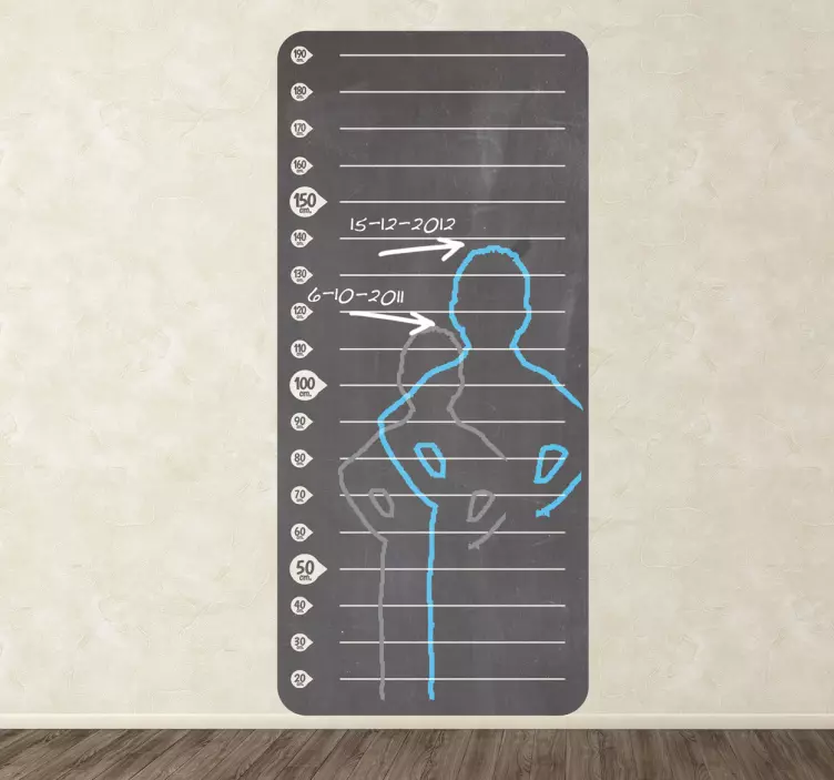 Naljepnica na tablici mjere visine - TenStickers