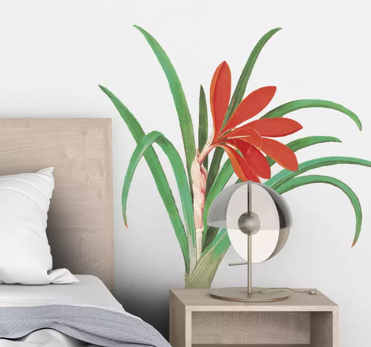 Naljepnica za zid cvijeća u crvenom krokusu - TenStickers