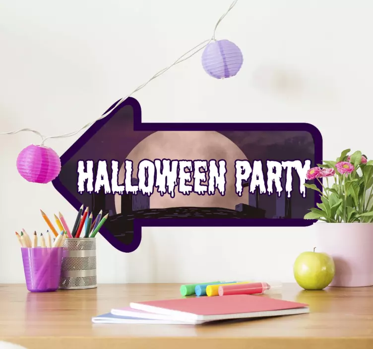 Naljepnica halloween strelica sa stranačkim znakom - TenStickers