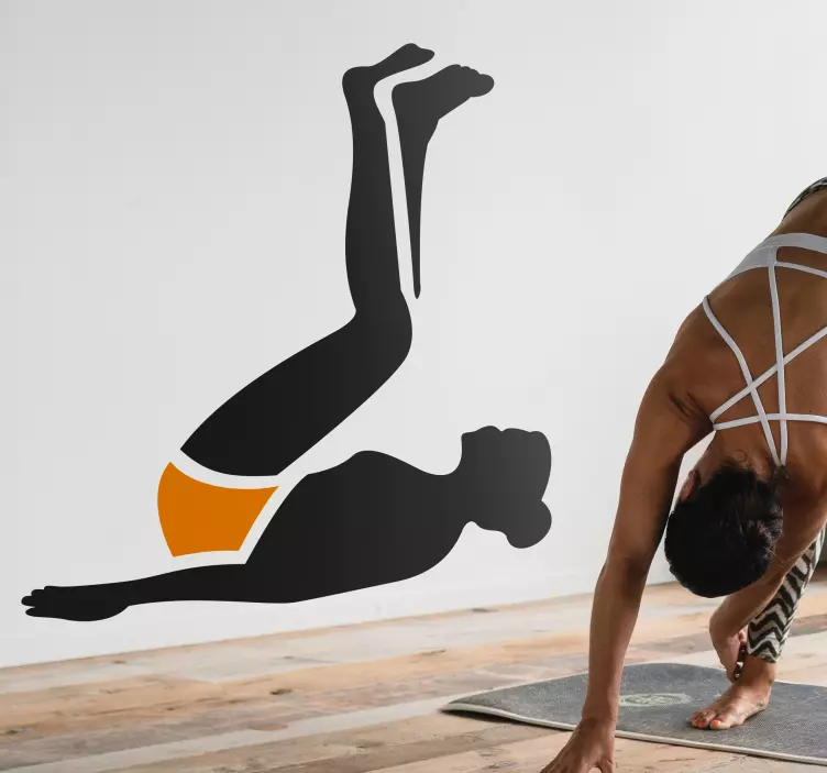 Naljepnica na zidu za trbušne vježbe - TenStickers