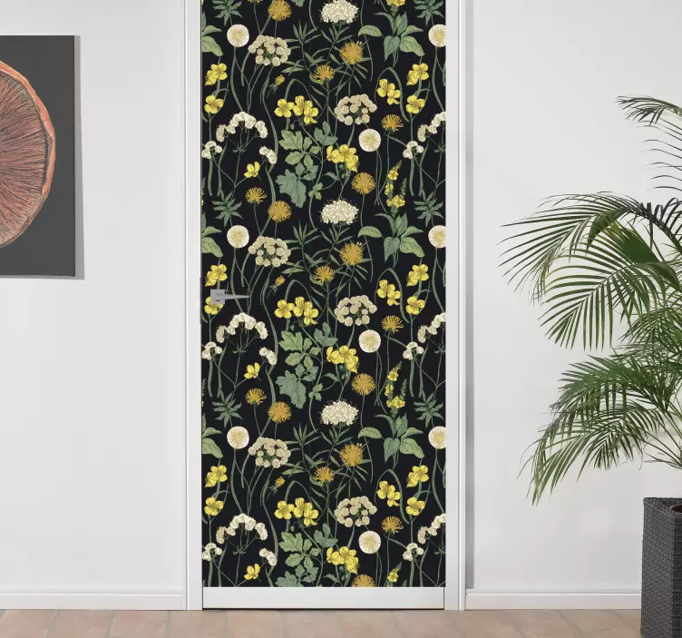 Naljepnica namještaja cvjetnog uzorka - TenStickers