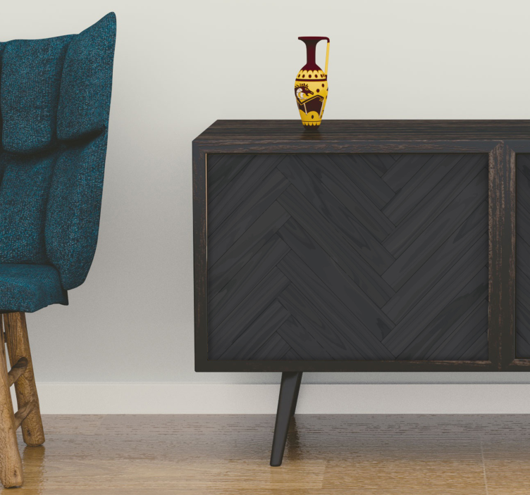 Naljepnica namještaja od zig zag drva teksture - TenStickers