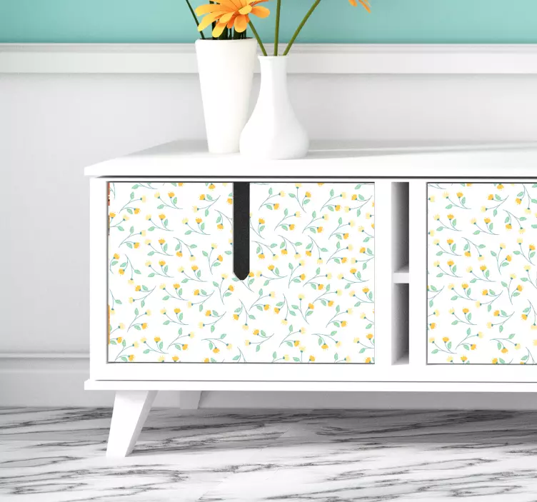 žuto cvijeće dekor dnevne sobe - TenStickers