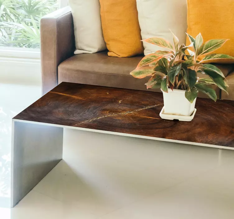 Drveni efekt dekor dnevne sobe - TenStickers