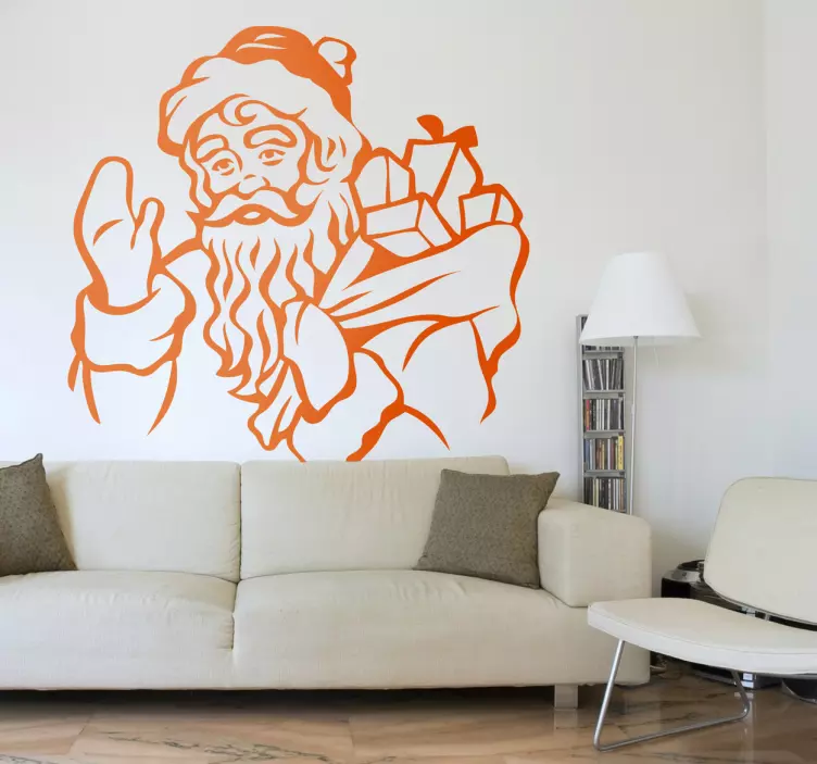 Naljepnica Noć vještica svečana silueta djeda mraza - TenStickers