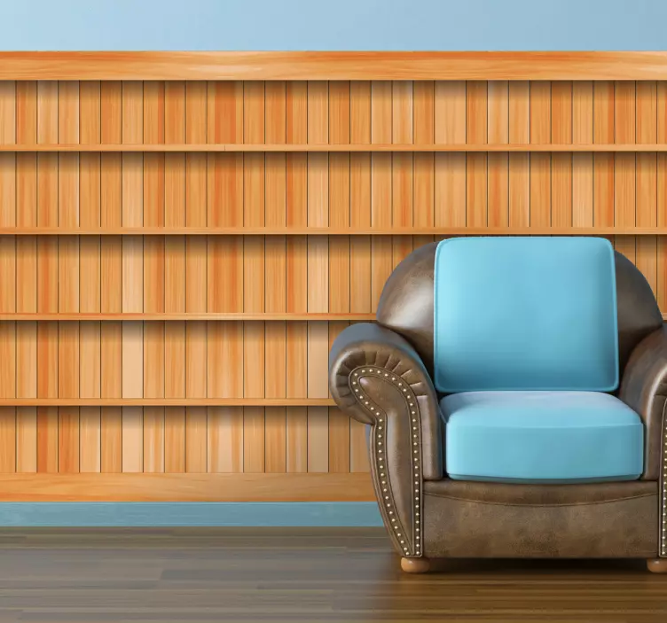 Naljepnica od drvenih polica na vinilu - TenStickers