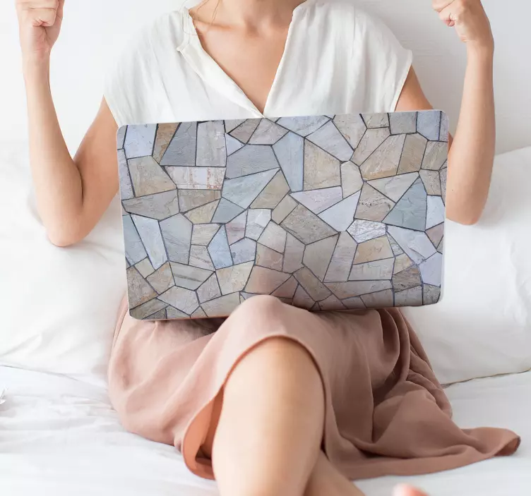 Naljepnica s mramornom teksturom za prijenosno računalo - TenStickers