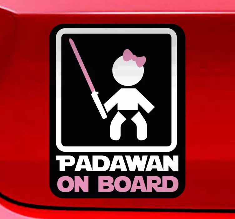 Naljepnica padawan on board baby on board - TenStickers