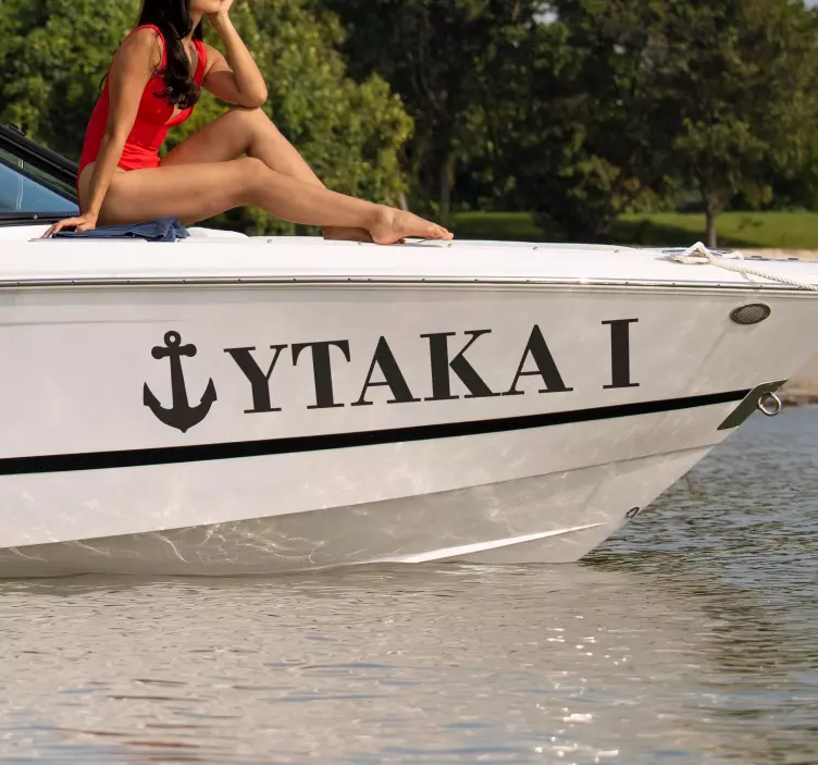 Naljepnice Pomorski ime s crtežom sidraIme s crtežom sidra - TenStickers