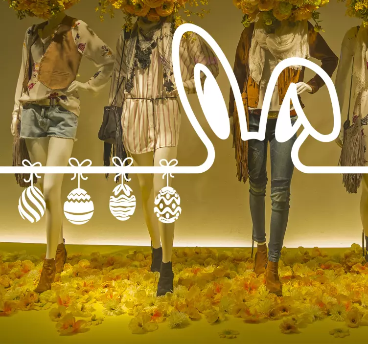 Naljepnice Prednja trgovina izložba Uskršnjeg jajetaUskršnja izlo - TenStickers