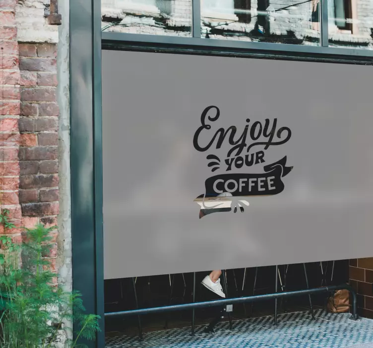 Naljepnice Prednja trgovina vaš logo na prozirno - TenStickers