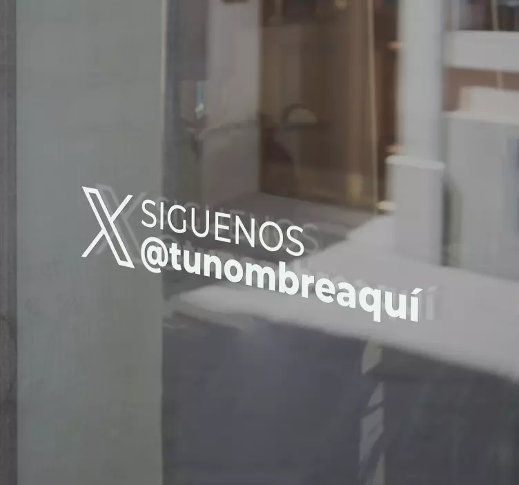 Naljepnice Prednja trgovina (X twitter simbol "pratite nas") - TenStickers