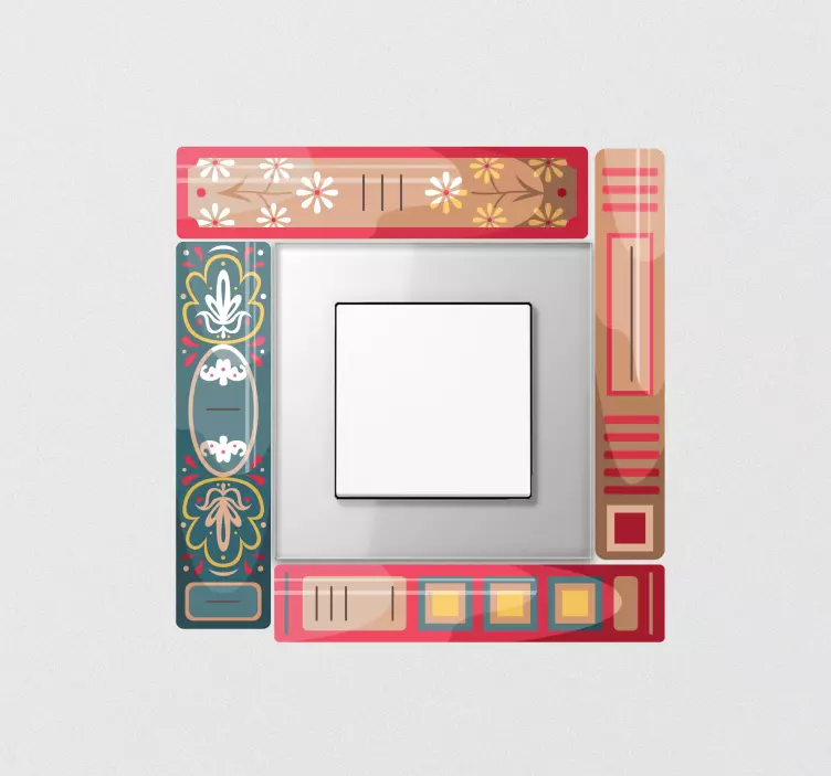 Naljepnica prekidača za svjetlo dizajn s temom knjige - TenStickers