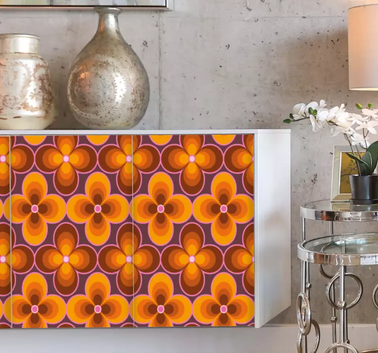 Naljepnice za namještaj retro cvjetni motiv - TenStickers