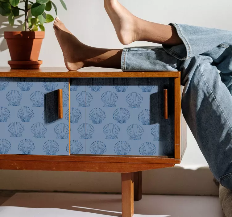 Naljepnica prirode s uzorkom školjki - TenStickers