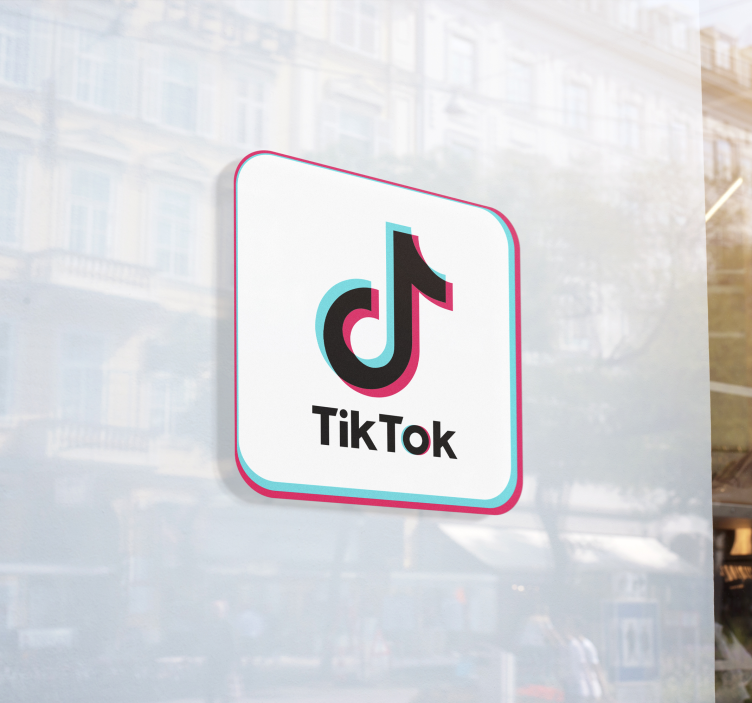 Vinto preslikača prozora s logotipom tiktok - TenStickers