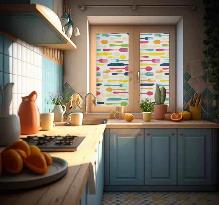 Naljepnica prozora za jelo i pribor za jelo - TenStickers