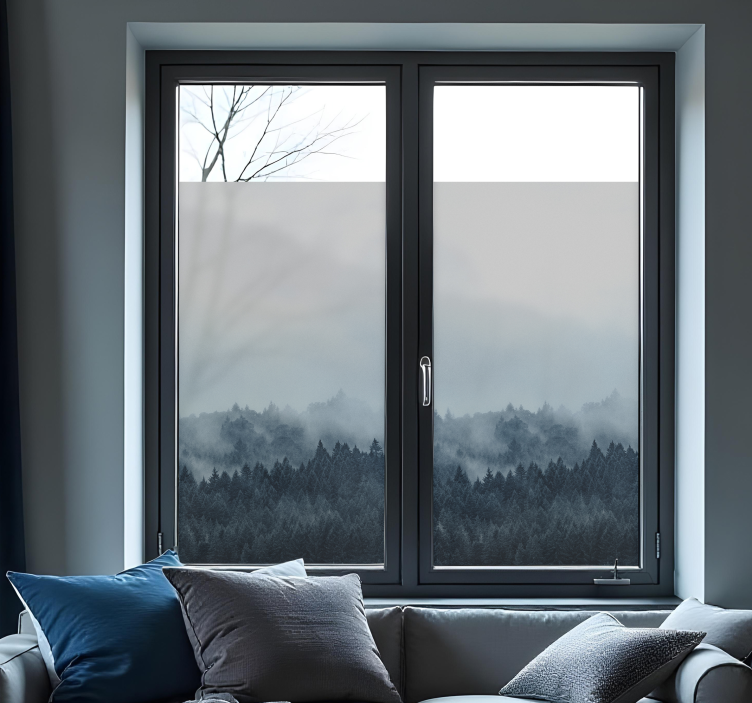 Naljepnice za prozorska stakla maglovita šuma - TenStickers