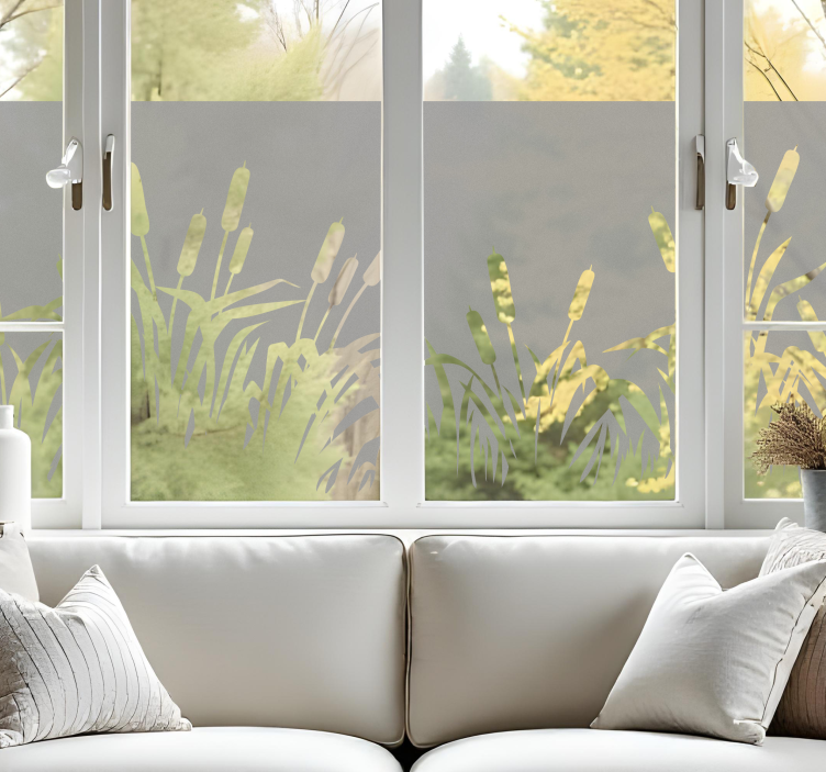 Naljepnice za prozorska stakla trske i trave - TenStickers