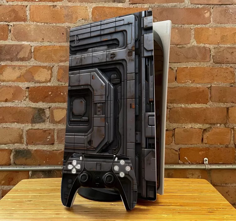 Naljepnica PS5 metalna tekstura svemirskog broda - TenStickers