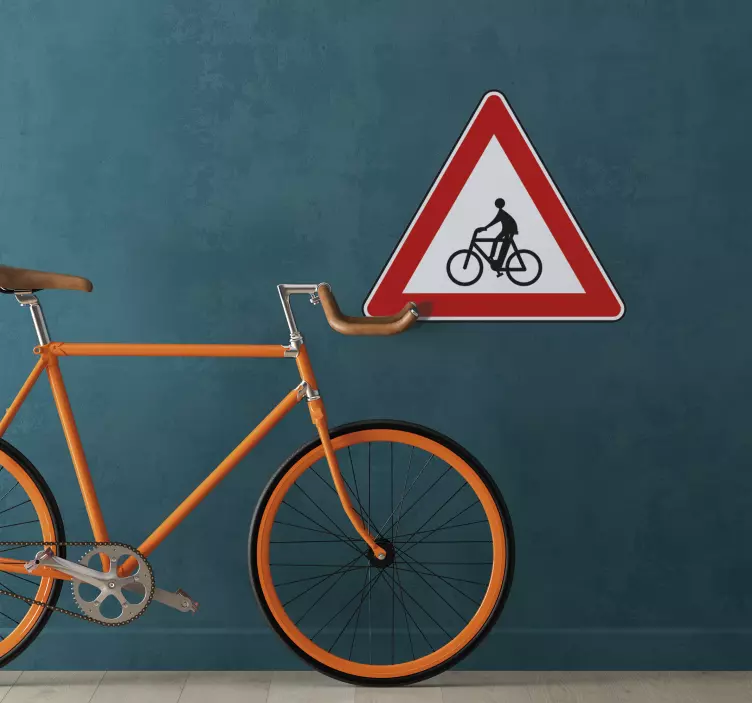 Naljepnica s cestovnog znaka za njegu biciklista - TenStickers