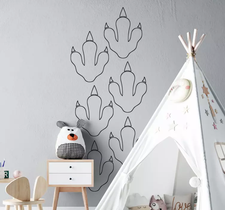 Naljepnica s dizajnom otisaka dinosaura - TenStickers