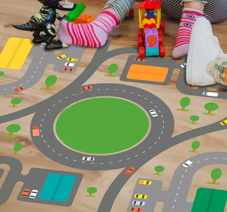 Naljepnica s dječje podnice na cesti igra - TenStickers