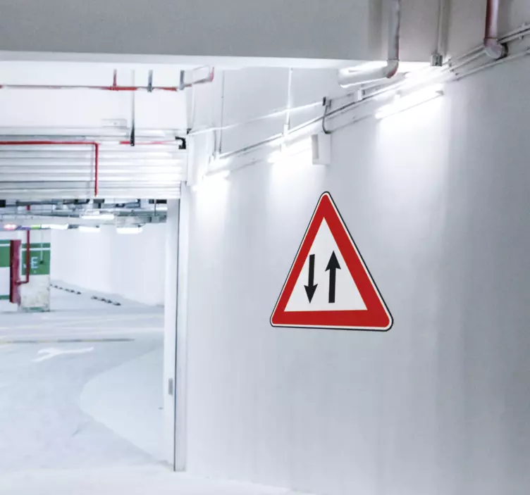 Naljepnica s dvosmjernim prometnim znakom - TenStickers