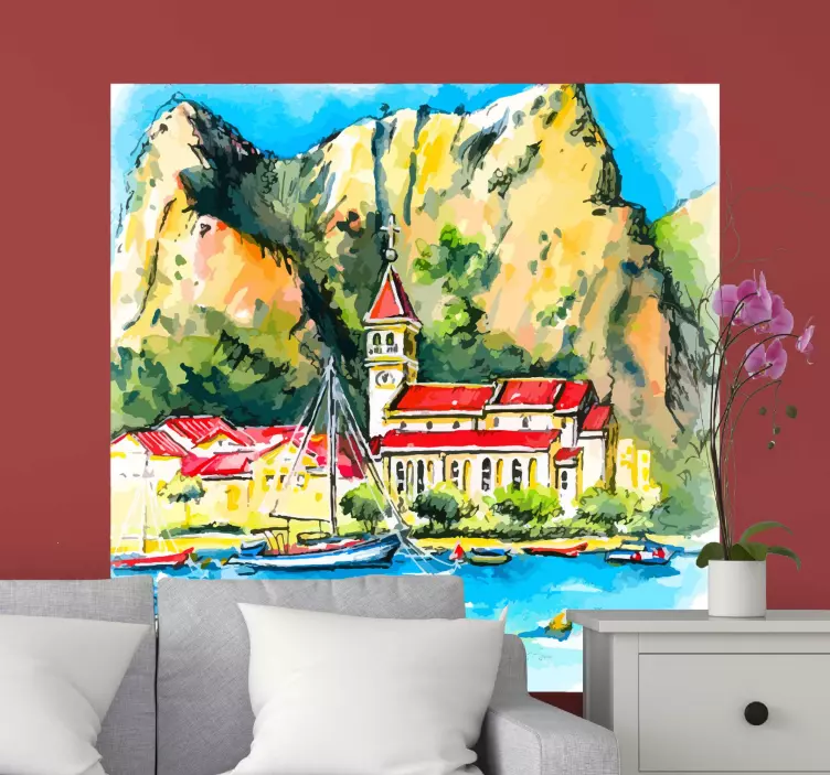 Naljepnica s pogledom na omiš - TenStickers