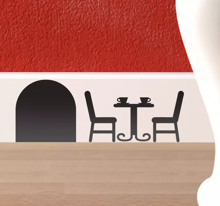 Naljepnica s kafe tisch restorana za posao - TenStickers