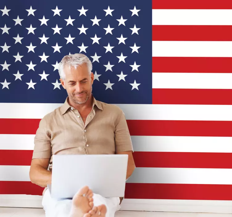 Naljepnica s zastavom sad-a - TenStickers