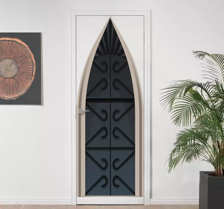 Fantastična naljepnica na srednjovjekovnim vratima - TenStickers