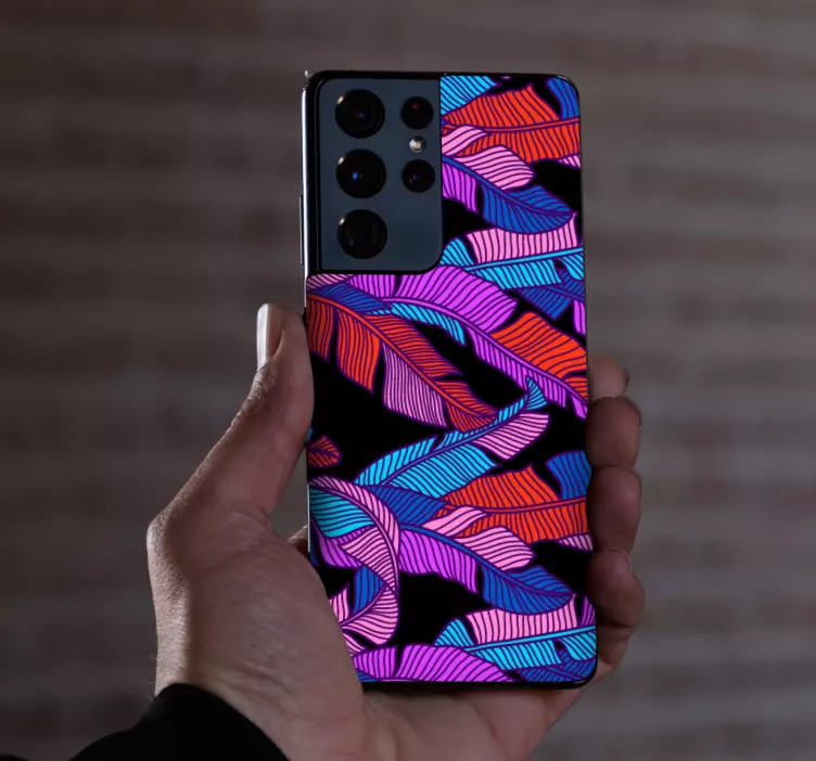 Naljepnica Samsung živopisni uzorak lišća - TenStickers