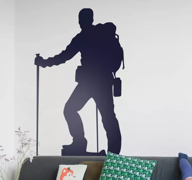 Naljepnica silueta planinskog penjača - TenStickers