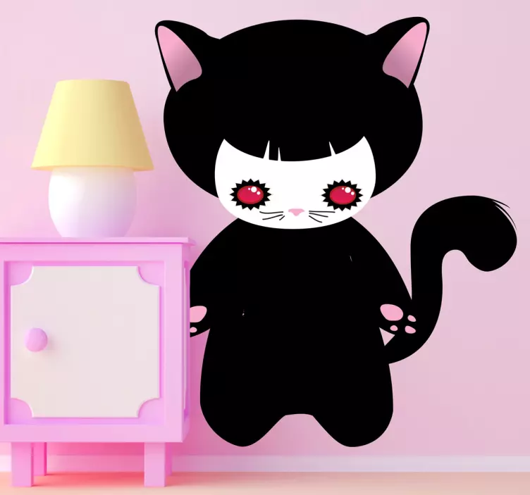 Naljepnica slatka crtana mačka - TenStickers