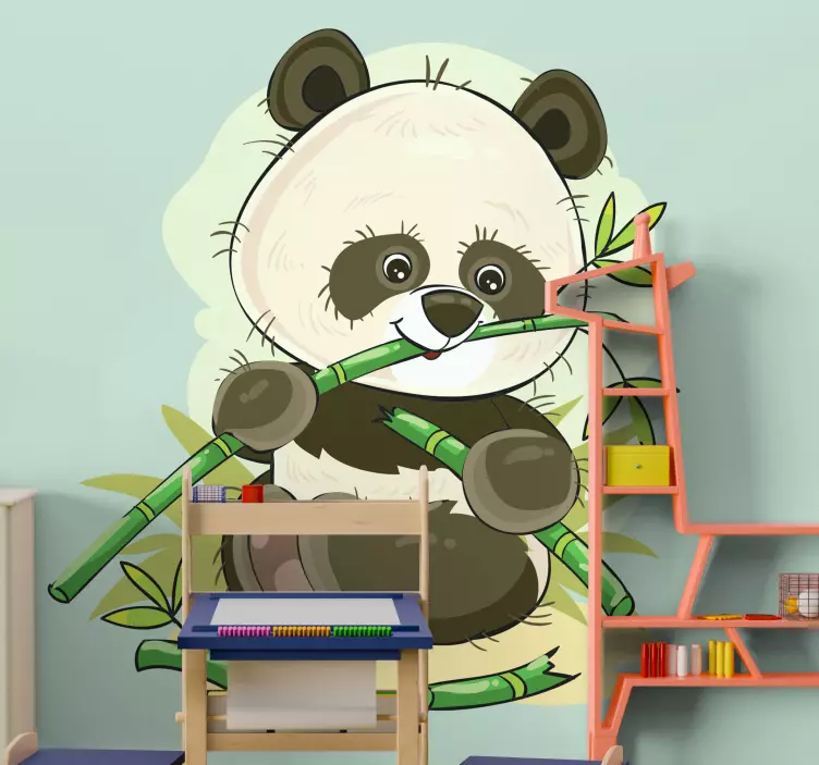 Naljepnica slatka panda amblem divlje životinje - TenStickers