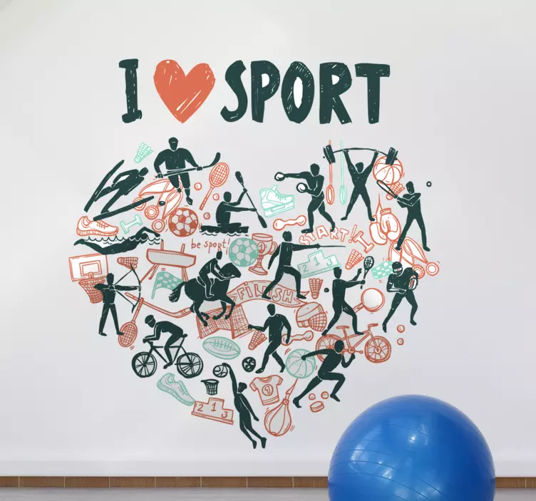 Naljepnica sporta volim sport - TenStickers