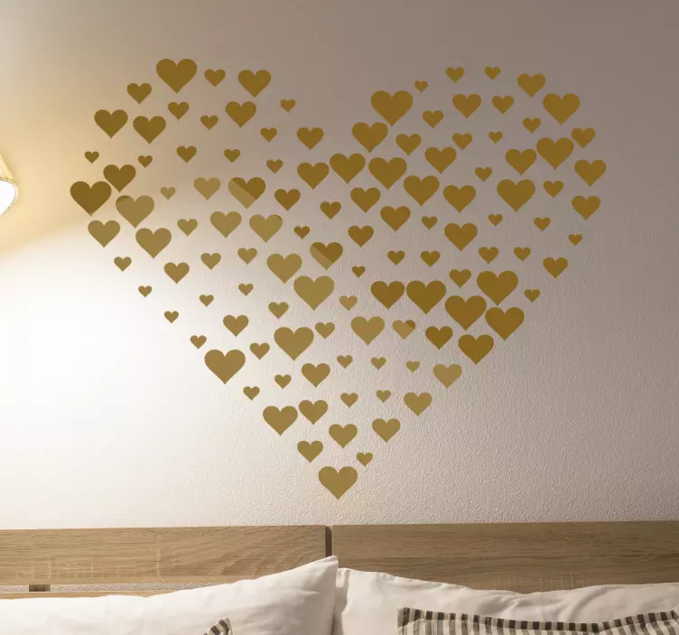 Srce srca ljubav decal - TenStickers