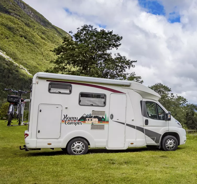 Naljepnica sretnog kampera - TenStickers