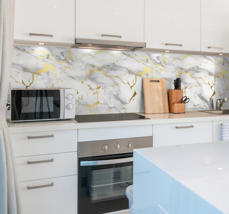 Naljepnice Teksture bijeli mramor s zlatnim žilama - TenStickers